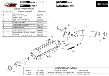 Mivv Suono RVS Black Slip-on Einddemper met E-keur BMW R 1200 R 2008 > 2010