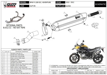 Mivv Suono RVS Black Slip-on Einddemper met E-keur BMW R 1200 GS 2010 > 2012