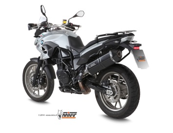 Mivv Speed Edge RVS Black Slip-on Einddemper met E-keur BMW F 700 GS 2012 - 2017