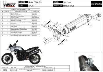 Mivv Speed Edge RVS Black Slip-on Einddemper met E-keur BMW F 700 GS 2012 - 2017