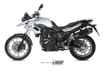 Mivv Speed Edge RVS Black Slip-on Einddemper met E-keur BMW F 700 GS 2012 - 2017
