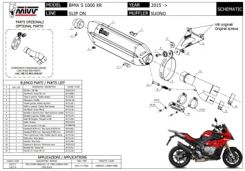 Mivv Suono RVS Black High Up Slip-on Einddemper met E-keur BMW S 1000 XR 2015 > 2019