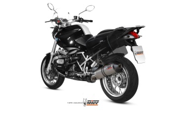 Mivv Oval Titanium met Carbon Endcap Einddemper met E-keur BMW R1200R 2011 > 2014