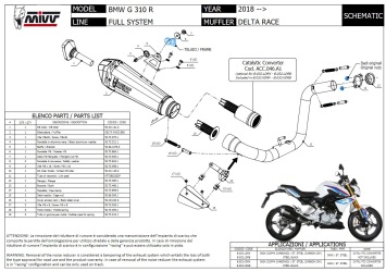 Mivv Delta Race RVS Black Compleet Uitlaatsysteem met E-keur BMW G 310 R 2018 > 2024