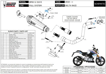 Mivv Delta Race RVS Slip-on Einddemper met E-keur BMW G 310 R 2018 > 2024