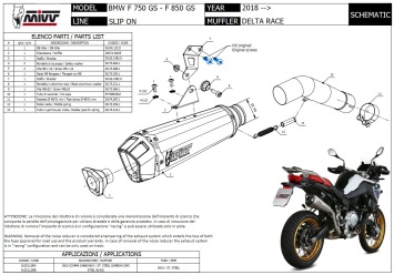 Mivv Delta Race RVS Slip-on Einddemper met E-keur BMW F 850 GS 2018 > 2024