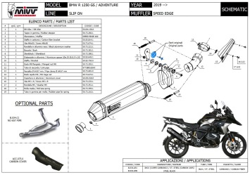Mivv Speed Edge RVS Black Slip-on Einddemper met E-keur BMW R 1250 GS 2019 > 2023