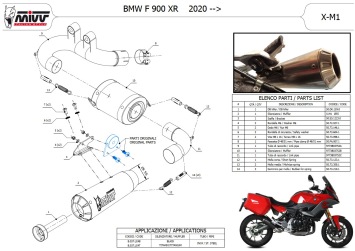 Mivv X-M1 Titanium Slip-on Einddemper met E-keur BMW F 900 XR 2020 > 2024