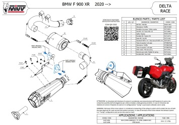 Mivv Delta Race RVS Slip-on Einddemper met E-keur BMW F 900 XR 2020 > 2025