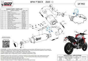 Mivv GP Pro Titanium Slip-on Einddemper met E-keur BMW F 900 R 2020 > 2024