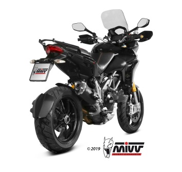 Mivv Delta Race RVS Black Slip-on Einddemper met E-keur Ducati Multistrada 1200 2010 > 2014