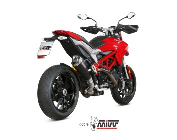 Mivv Delta Race RVS Black Slip-on Einddemper met E-keur Ducati Hypermotard 939 2016 > 2018