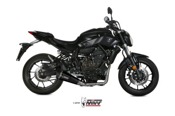 Mivv Delta Race RVS Black Compleet 2-1 Uitlaatsysteem met E-keur Yamaha MT07 2021 > 2024
