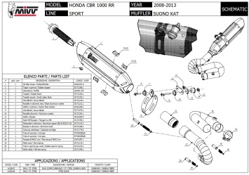 Mivv Suono RVS Black Slip-on Einddemper met E-keur incl. Katalysator Honda CBR 1000 RR 2008 > 2013