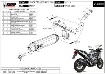 Mivv Speed Edge RVS Slip-on Einddemper met E-keur Euro3 en Euro4 Honda Crosstourer 2012 > 2020