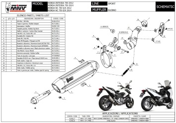 Mivv Suono RVS Black Slip-on Einddemper met E-keur Honda NC 750 S / X 2014 > 2015