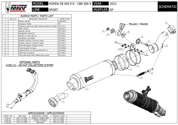 Mivv GP Carbon Slip-on Einddemper met E-keur Honda CB 500 F 2013 > 2015