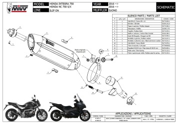 Mivv Suono RVS Slip-on Einddemper met E-keur Honda NC 750 S / X 2016 > 2022