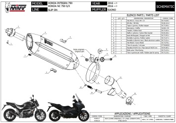 Mivv Suono RVS Black Slip-on Einddemper met E-keur Honda Integra 750 2016 > 2020