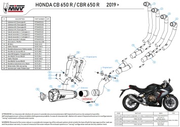 Mivv Delta Race RVS Black Compleet Uitlaatsysteem met E-keur CBR 650 R 2019 > 2023