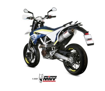Mivv Oval Titanium Slip-on Einddemper met E-keur Husqvarna 701 Supermoto 2017 > 2020