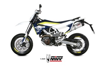 Mivv Oval Titanium Slip-on Einddemper met E-keur Husqvarna 701 Supermoto 2017 > 2020
