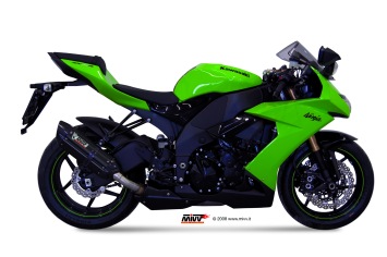 Mivv Suono RVS Black Slip-on Einddemper met E-keur Kawasaki ZX-10 R 2008 > 2010