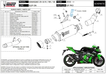 Mivv GP Pro RVS Black Einddemper met E-keur Kawasaki ZX-10 R / RR / SE 2016 > 2025