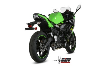 Mivv Oval Carbon Compleet Uitlaatsysteem met E-keur Kawasaki Ninja 650 2017 > 2022