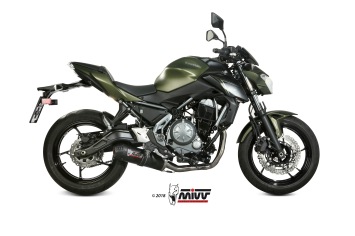 Mivv Carbon Oval Compleet Uitlaatsysteem met E-keur Kawasaki Z650 2017 > 2022