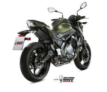 Mivv Titanium Oval Compleet Uitlaatsysteem met E-keur Kawasaki Z650 2017 > 2022
