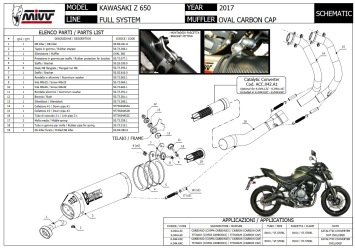 Mivv Titanium Oval Compleet Uitlaatsysteem met E-keur Kawasaki Ninja 650 2017 > 2022