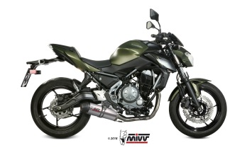 Mivv Titanium Oval Compleet Uitlaatsysteem met E-keur Kawasaki Z650 2017 > 2022