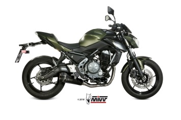 Mivv Delta Race RVS Black Compleet Uitlaatsysteem met E-keur Kawasaki Z650 2017 > 2022