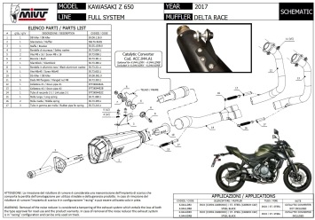 Mivv Delta Race RVS Compleet Uitlaatsysteem met E-keur Kawasaki Z650 2017 > 2023