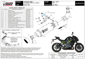 Mivv GP Pro Carbon Slip-on Einddemper met E-keur Kawasaki Z900 2017 > 2019