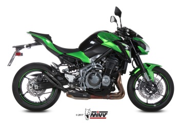 Mivv Double Gun Black Slip-on Einddemper met E-keur Kawasaki Z900 A2 (35 KW / 70 KW) 2017 > 2024