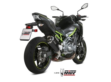 Mivv Delta Race RVS Black Slip-on Einddemper met E-keur Kawasaki Z900 2017 > 2019