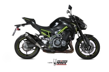 Mivv Delta Race RVS Black Slip-on Einddemper met E-keur Kawasaki Z900 2017 > 2019