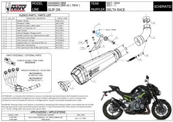 Mivv Delta Race RVS Black Slip-on Einddemper met E-keur Kawasaki Z900 2017 > 2019