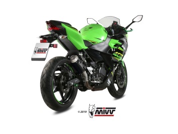 Mivv MK3 Carbon Einddemper zonder E-keur Kawasaki Ninja 400 2018 > 2023