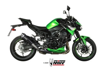 Mivv Delta Race RVS Black Slip-on Einddemper met E-keur Kawasaki Z900 2020 > 2024