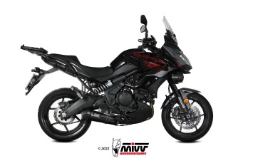 Mivv Oval RVS Black Volledig Uitlaatsysteem met E-keur Kawasaki Versys 650 2021 - 2022