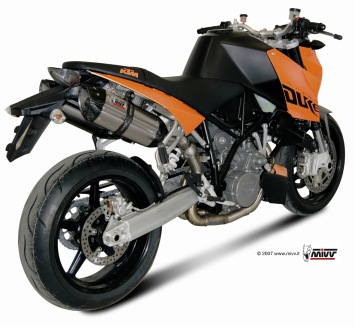 Mivv Suono RVS Dubbele Slip-on Einddemper (L+R) met E-keur KTM 990 Superduke 2005 > 2011