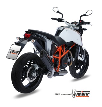 Mivv Suono RVS Black Slip-on Einddemper met E-keur KTM 690 Duke 2012 > 2018