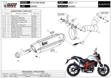 Mivv Suono RVS Black Slip-on Einddemper met E-keur KTM 690 Duke 2012 > 2018