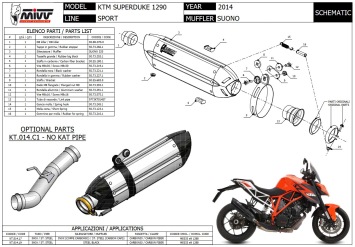 Mivv Suono RVS Black Slip-on Einddemper met E-keur KTM 1290 Superduke 2014 > 2019