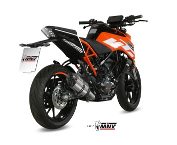 Mivv Suono RVS Slip-on Einddemper met E-keur KTM 125 DUKE 2017 > 2020