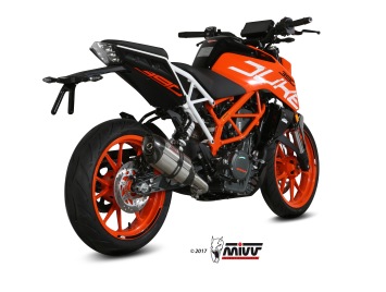 Mivv Suono RVS Slip-on Einddemper met E-keur KTM 390 Duke 2017 > 2020