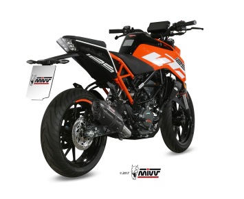 Mivv Suono RVS Black Slip-on Einddemper met E-keur KTM 125 DUKE 2017 > 2020